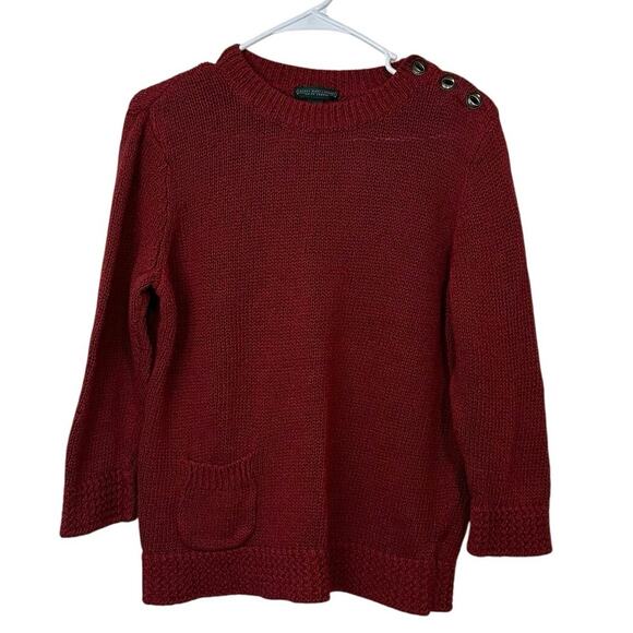 Lauren Jeans Co. Sweaters - Ralph Lauren Jeans Company Pullover Linen Cotton Blend Sweater Size XL Red